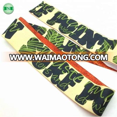 Customized design elastic band sublimation moq 500 yards