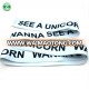 Black write lettering sublimation print white elastic band