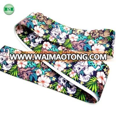 Flower design custom printed strap outside wear elastic bands