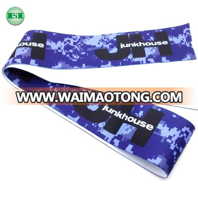 Customized sublimation elastic rubber tape for swimwear