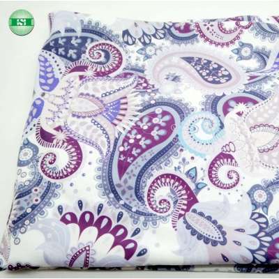 4 way stretch nylon spandex milk silk print fabric custom